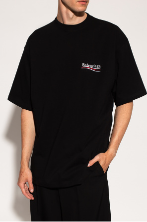 zadigvoltaire logo print short sleeved t shirt item - SchaferandweinerShops  Canada - Black Logo - embroidered T - shirt Balenciaga